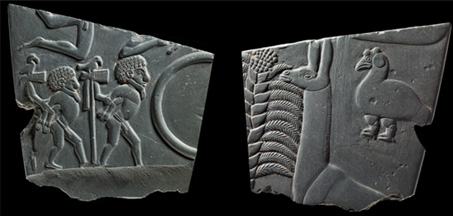 Палетка с изображением двух связанных пленников, найдена в Иераконполе. Датируется Поздним Додинастическим периодом. (Ашмолеанский музей, Оксфорд)